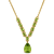 4 3/4 CT TGW Peridot Lariat Necklace in Sterling Silver