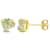 1 1/2 CT TGW Prasiolite and Diamond Accent Heart Stud Earrings in Yellow
Plated Sterling Silver