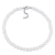 6 1/2 CT TGW White Topaz Beaded Bracelet with Sterling Silver Clasp