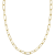 5MM Diamond Cut Paperclip Chain Necklace in Yellow Plated Sterling Silver