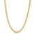 4.4MM Curb Link Chain Necklace in Yellow Plated Sterling Silver