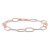 6.5MM Twisted Rolo Chain Bracelet in 18K Rose Gold Over Sterling Silver