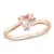 5/8 CT TGW Morganite and Diamond Accent Heart Wrap Ring in Rose Plated
Sterling Silver