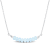 5/8ctw Aquamarine Bead Bar Necklace in Sterling Silver