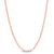 Fancy Rectangular Rolo Chain Necklace in Rose Plated Sterling Silver
