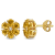 1 3/4 CT TGW Citrine and White Topaz Flower Stud Earrings in Yellow
Plated Sterling Silver