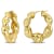 39.5MM Twisted Hoop Earrings in 18K Yellow Gold Over Sterling Silver