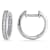 1/4 CT TW Inside Outside Diamond Hoop Earrings in 14k White Gold  Gold