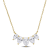 5 2/5 CT TGW Created White Sapphire Necklace in Yellow Silver
