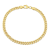 4.4MM Curb Link Chain Bracelet in 18K Yellow Gold Over Sterling Silver