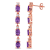 3 5/8 CT TGW Amethyst and White Topaz Drop Earrings in Rose Plated
Sterling Silver
