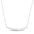 5/8ctw White Topaz Bead Bar Necklace in Sterling Silver