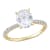 2 CT DEW Created Moissanite and 1/10 CT TW Diamond Engagement Ring in
14K Yellow Gold
