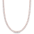 33 CT TGW Created White Sapphire Tennis Necklace with Extender in Rose
Plated Sterling Silver
