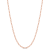 2MM Diamond Cut Figaro Chain Necklace in Rose Plated Sterling Silver