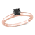 1/2 ct TW Black Diamond Solitaire Engagement Ring in 14K Rose Gold