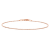 1MM Ball Chain Bracelet in 18K Rose Gold Over Sterling Silver