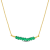 3/5ctw Green Onyx Bead Bar Necklace in Yellow Plated Sterling Silver