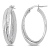 35MM Entwined Hoop Earrings in Sterling Silver