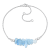 1 CT TGW Aquamarine Bead Chain Bracelet in Sterling Silver
