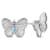 1/4 CT TGW Sky Blue Topaz Butterfly Stud Earrings in Sterling Silver
