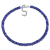 11 1/2 CT TGW Blue Sapphire Beaded Bracelet with Sterling Silver Clasp