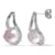 9-9.5 MM Pink Freshwater Cultured Pearl Earrings with Diamond Accent in
Sterling Silver