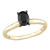 1 ct Black Diamond Solitaire Engagement Ring in 14K Yellow Gold