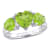 3 1/3 CT TGW Peridot 3-Stone Heart Ring in Sterling Silver