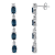 4 1/4 CT TGW London Blue and White Topaz Drop Earrings in Sterling Silver