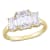 2-3/4 CT DEW Created Moissanite 3-Stone Engagement Ring in 10K Yellow Gold