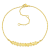 7/8 CT TGW Citrine Bead Bar Bracelet in Yellow Plated Sterling Silver