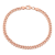 4.4MM Curb Link Chain Bracelet in 18K Rose Gold Over Sterling Silver