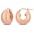 18.5MM Dome Huggie Earrings in 18K Rose Gold Over Sterling Silver