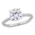 2 CT DEW Created Moissanite and 1/10 CT TW Diamond Engagement Ring in
14K White Gold