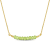 5/8ctw Peridot Bead Bar Necklace in Sterling Silver