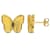 1/4 CT TGW Created Alexandrite Butterfly Stud Earrings in Yellow Plated
Sterling Silver