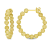 2 7/8ctw Citrine Beaded Hoop Earrings in Yellow Plated Sterling Silver