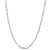 3MM Diamond Cut Figaro Chain Necklace in Sterling Silver