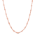 1.3MM Beaded Chain Necklace in Rose Plated Sterling Silver