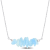 1 CT TGW Aquamarine Bead Necklace in Sterling Silver