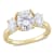 3 CT DEW Created Moissanite 3-Stone Engagement Ring in 10K Yellow Gold