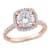 2-1/2 CT DEW Created Moissanite Halo Engagement Ring in 10K Rose Gold