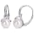 8-8.5 MM White Freshwater Cultured Pearl and Diamond Twist Earrings in
Sterling Silver