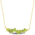 1 4/5 CT TGW Peridot Bead Necklace in Yellow Plated Sterling Silver