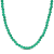 16 CT TGW Green Onyx Beaded Necklace with Yellow Plated Sterling Silver