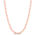 Oval Ball Chain Necklace in Rose Plated Sterling Silver