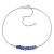 4/5 CT TGW Blue Sapphire Bead Bar Bracelet in Sterling Silver