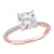 2 CT DEW Created Moissanite and 1/10 CT TW Diamond Engagement Ring in
14K Rose Gold
