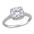 2 CT DEW Created Moissanite and 1/4 CTW Diamond Halo Engagement Ring 14K
White Gold
